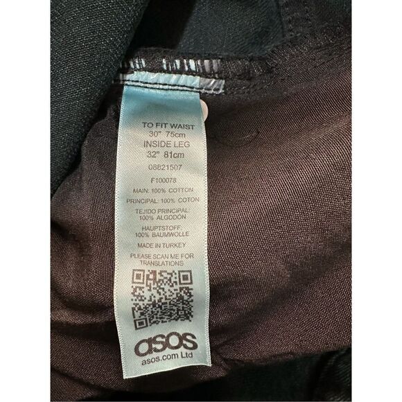 ASOS women’s green black denim jeans size 9/10. #42-1055 - Picture 4 of 5